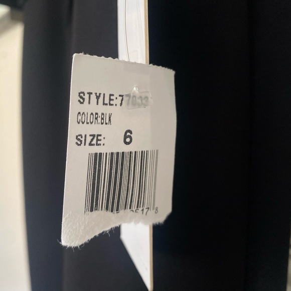 NWT Rickie Freeman for Teri Jon Black Detail Formal Evening Dress Size 6 - Picture 12 of 14